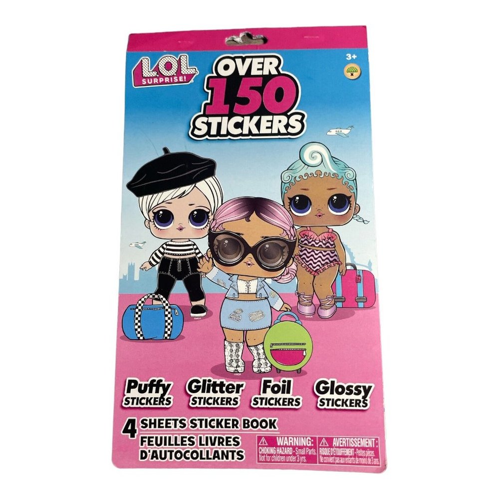 L.O.L. Surprise Sticker Book (4 Sheets) Party Favors Teacher Supply reward bday